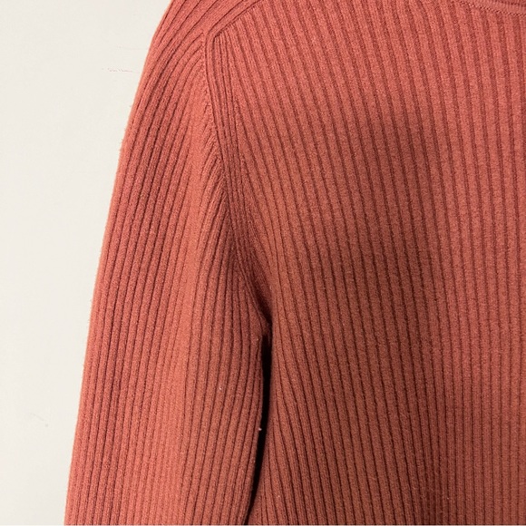 Everlane Merino Wool Ribbed Turtleneck Sweater Pullover Brown 62 - Picture 4 of 8